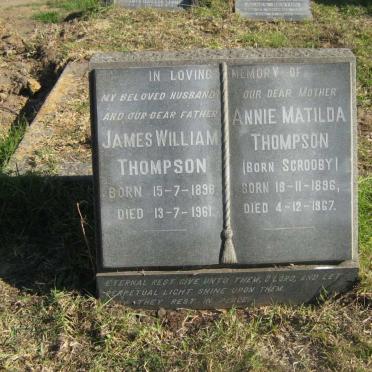 THOMPSON James William 1898-1961 &amp; Annie Matilda SCROOBY 1896-1967