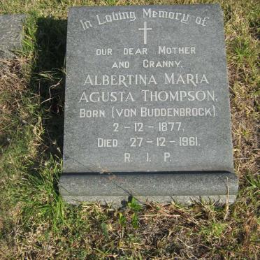 THOMPSON Albertina Maria Augusta nee VON BUDDENBROCK 1877-1961