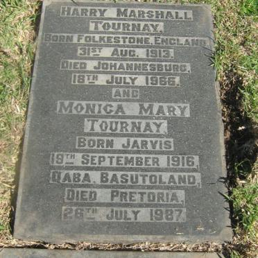 TOURNAY Harry Marshall 1913-1966 &amp; Monica Mary JARVIS 1916-1987