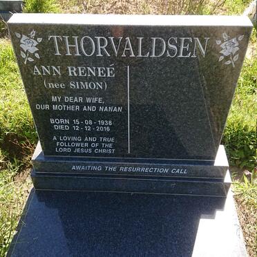 THORVALDSEN Ann Renee nee SIMON 1938-2016