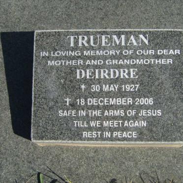 TRUEMAN Deirdre 1927-2006