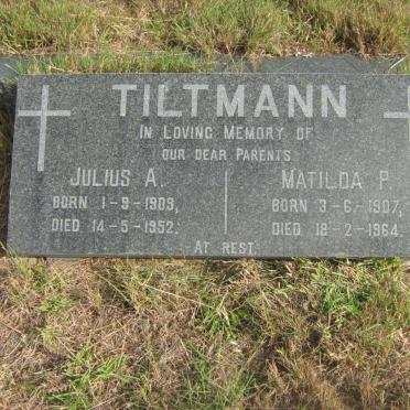 TILTMANN Julius A. 1909-1952 &amp; Matilda P. 1907-1964