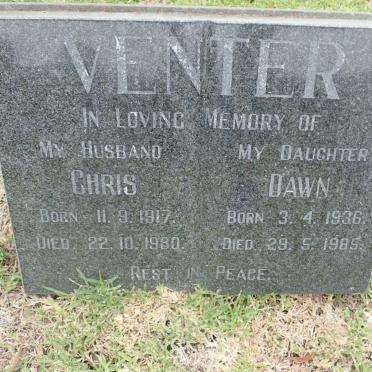 VENTER Chris 1917-1980 :: VENTER Dawn 1936-1985