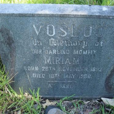 VOSLOO Miriam 1892-1966
