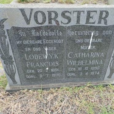 VORSTER Lodewyk Francois 1891-1970 &amp; Catharina Wilhelmina 1895-1974