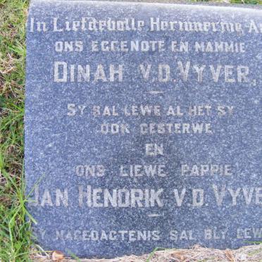 VYVER Jan Hendrik, v.d. &amp; Dinah