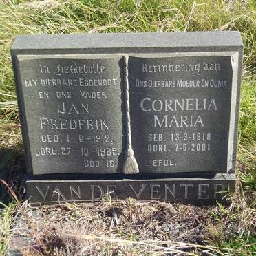 VENTER Jan Frederik, van de 1912-1965 &amp; Cornelia Maria 1918-2001
