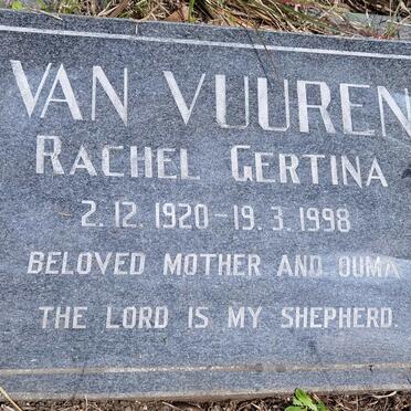 VUUREN Rachel Gertina, van 1920-1998