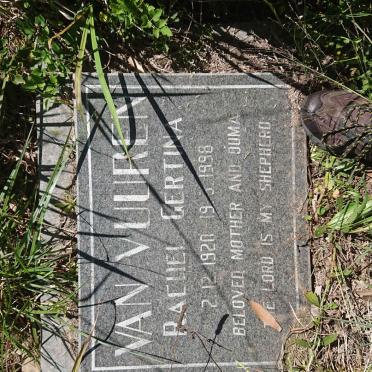 VUUREN Rachel Gertina, van 1920-1998