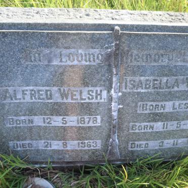 WELSH Alfred 1878-1963 &amp; Isabella LESLIE 1879-1958