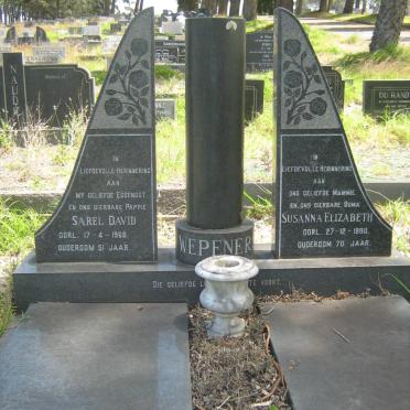 WEPENER Sarel David -1968 &amp; Susanna Elizabeth -1990