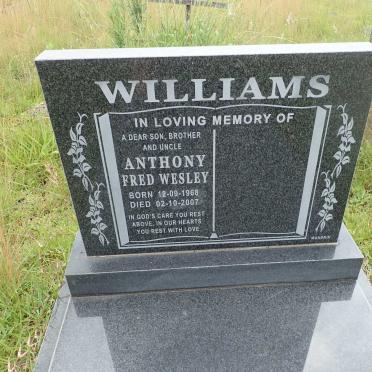 WILLIAMS Anthony Fred Wesley 1968-2007