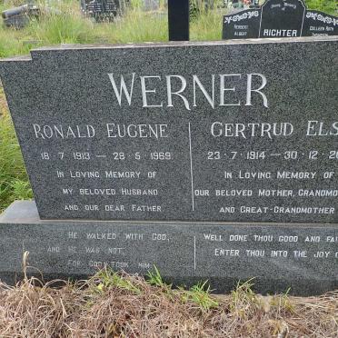 WERNER Ronald Eugene 1913-1969 &amp; Gertrud Elsa 1914-2005