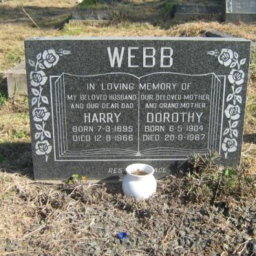 WEBB Harry 1895-1966 &amp; Dorothy 1904-1987