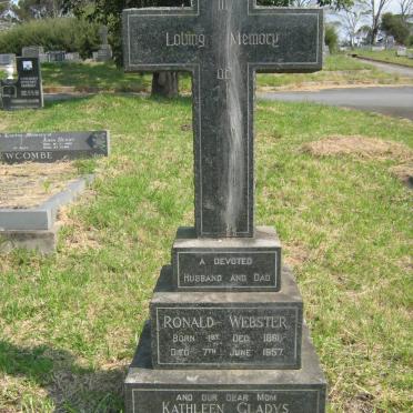 WEBSTER Ronald 1891-1957 &amp; Kathleen Gladys JOHNSTONE 1898-1975