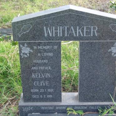 WHITAKER Kelvin Clive 1951-1981