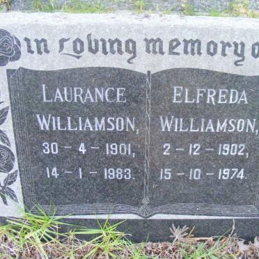 WILLIAMSON Laurance 1901-1983 &amp; Elfreda 1902-1974
