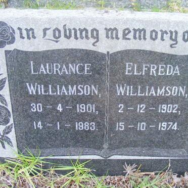 WILLIAMSON Laurance 1901-1983 &amp; Elfreda 1902-1974