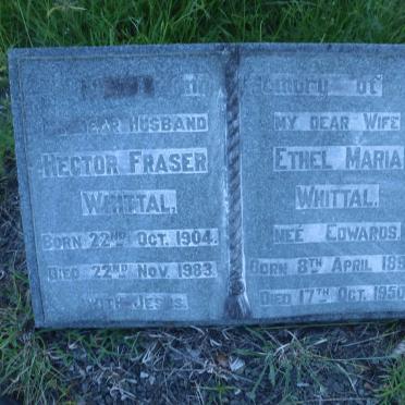 WHITTAL Hector Fraser 1904-1983 &amp; Ethel Maria EDWARDS 1899-1950