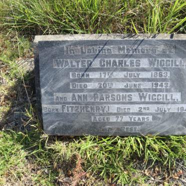 WIGGILL Walter Charles 1863-1943 &amp; Ann Parsons FITZHENRY -1947