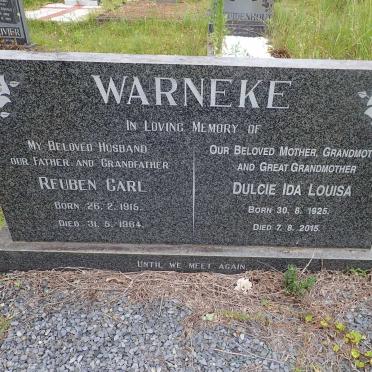 WARNEKE Reuben Carl 1915-1984 &amp; Dulcie Ida Louisa 1925-2015