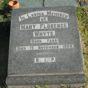 WHYTE Mary Florence nee FARR -1958