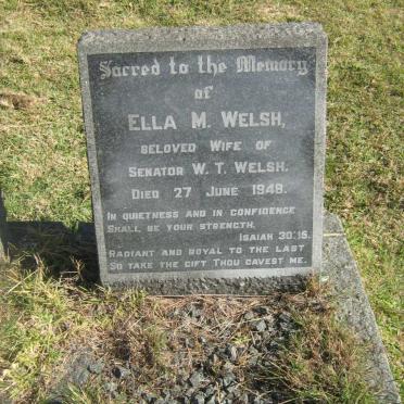 WELSH Ella M. -1948