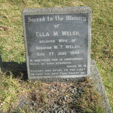 WELSH Ella M. -1948