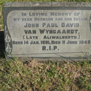 WYNGAARDT John Paul David, van 1891-1948