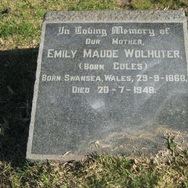 WOLHUTER Emily Maude nee COLES 1868-1948