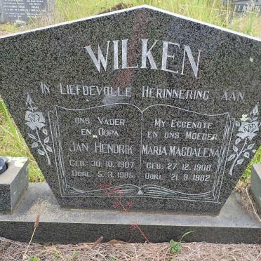 WILKEN Jan Hendrik 1907-1985 &amp; Maria Magdalena 1908-1982