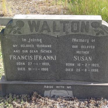 WALTON Francis 1920-1966 &amp; Susan 1923-1998