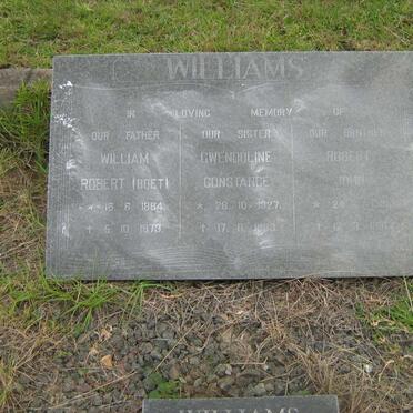 WILLIAMS William Robert 1894-1973 &amp; Gwendoline Constance 1927-1939 &amp; Robert John 1931-1931