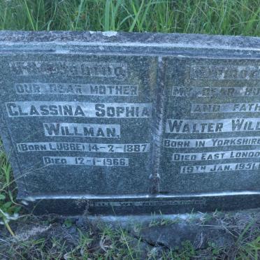 WILLMAN Walter 1881-1951 &amp; Classina Sophia LUBBE 1887-1966