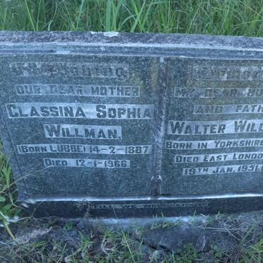 WILLMAN Walter 1881-1951 &amp; Classina Sophia LUBBE 1887-1966