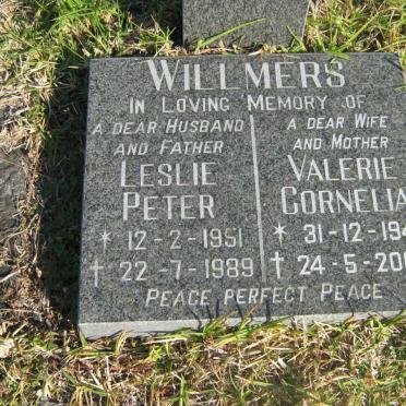 WILLMERS Leslie Peter 1951-1989 &amp; Valerie Cornelia 1948-2000
