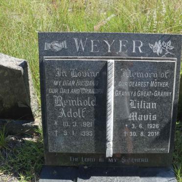 WEYER Reinhold Adolf 1921-1995 &amp; Lilian Mavis 1926-2016