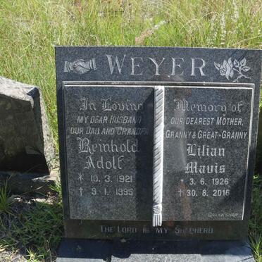 WEYER Reinhold Adolf 1921-1995 &amp; Lilian Mavis 1926-2016