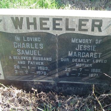 WHEELER Charles Samuel 1883-1970 &amp; Jessie Margaret 1885-1971