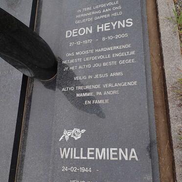 ZYL Deon Heyns, van 1972-2005 &amp; Willemiena 1944-