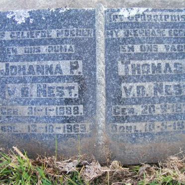 NEST Thomas F., v.d. 1876-1945 &amp; Johanna P. 1888-1969