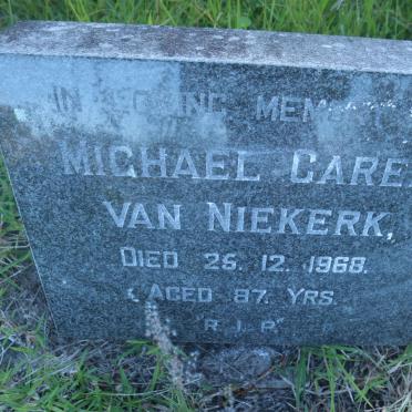 NIEKERK Michael Carel, van -1968