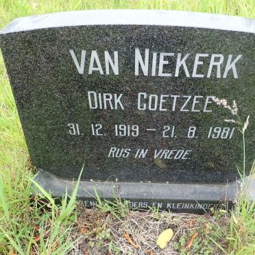 NIEKERK Dirk Coetzee, van 1919-1981