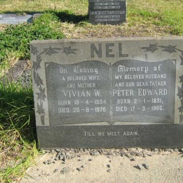 NEL Peter Edward 1891-1966 &amp; Vivian W. 1894-1976