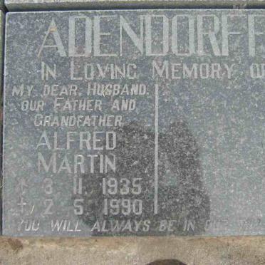 ADENDORFF Alfred Martin 1935-1990