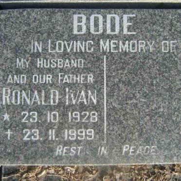 BODE Ronald Ivan 1928-1999