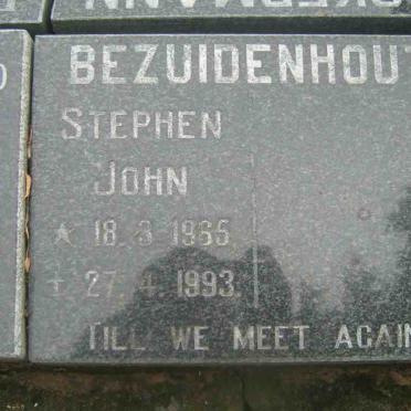 BEZUIDENHOUT Stephen John 1965-1993