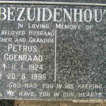 BEZUIDENHOUT Petrus Coenraad 1924-1996