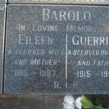 BAROLO Guerrino 1915-1996 &amp; Eileen 1915-1987