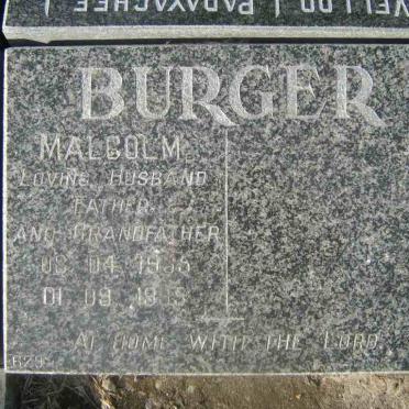 BURGER Malcolm 1935-1995